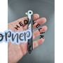 metal siyah renk beyefendi model sustalı benzeri yarı otomatik çakı - bıçak