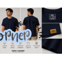 HOPE CORNER Unisex Basic Tişört 100 Pamuk Likralı Rahat Kalıp LACİVERT