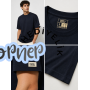 HOPE CORNER Unisex Basic Tişört 100 Pamuk Likralı Rahat Kalıp LACİVERT