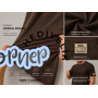 HOPE CORNER Unisex Basic Tişört 100 Pamuk Likralı Rahat Kalıp KAHVERENGİ
