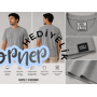 HOPE CORNER Unisex Basic Tişört 100 Pamuk Likralı Rahat Kalıp GRİ