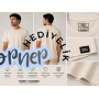 HOPE CORNER Unisex Basic Tişört 100 Pamuk Likralı Rahat Kalıp KUMBEJİ