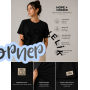 HOPE CORNER Unisex Basic Tişört 100 Pamuk Likralı Rahat Kalıp SİYAH