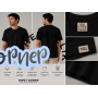 HOPE CORNER Unisex Basic Tişört 100 Pamuk Likralı Rahat Kalıp SİYAH