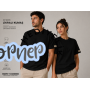 HOPE CORNER Unisex Basic Tişört 100 Pamuk Likralı Rahat Kalıp SİYAH