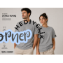 HOPE CORNER Unisex Basic Tişört 100 Pamuk Likralı Rahat Kalıp GRİ
