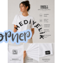 HOPE CORNER Unisex Basic Tişört 100 Pamuk Likralı Rahat Kalıp Beyaz