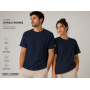HOPE CORNER Unisex Basic Tişört 100 Pamuk Likralı Rahat Kalıp LACİVERT