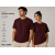 HOPE CORNER Unisex Basic Tişört %100 Pamuk Likralı Rahat Kalıp bordo